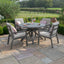 New York 4 Seat Round Dining Set / Dove Grey