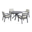 New York 4 Seat Round Dining Set / Dove Grey