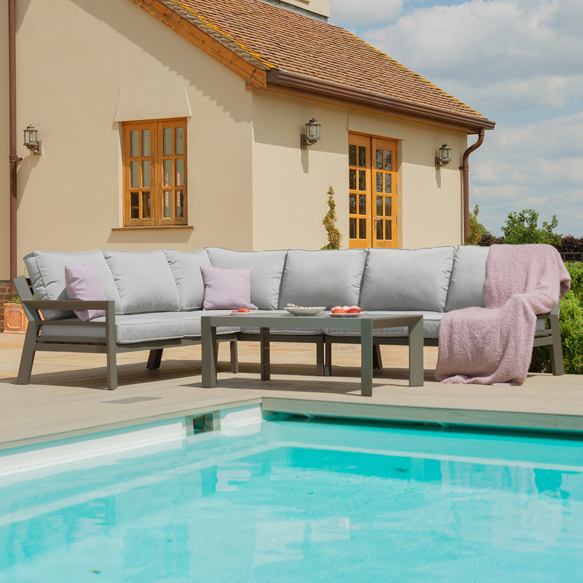 New York Corner Sofa Set / Dove Grey