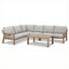 New York Corner Sofa Set - Wood Effect