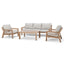 New York 3 Seat Sofa Set - Wood Effect