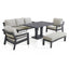 New York 3 Seat Sofa Set with Rising Table / Dove Grey