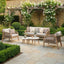 Antigua 2 Seat Sofa Set with Terrazzo Tables