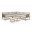 Antigua Corner Sofa Set with 2 x Round Terrazzo Tables