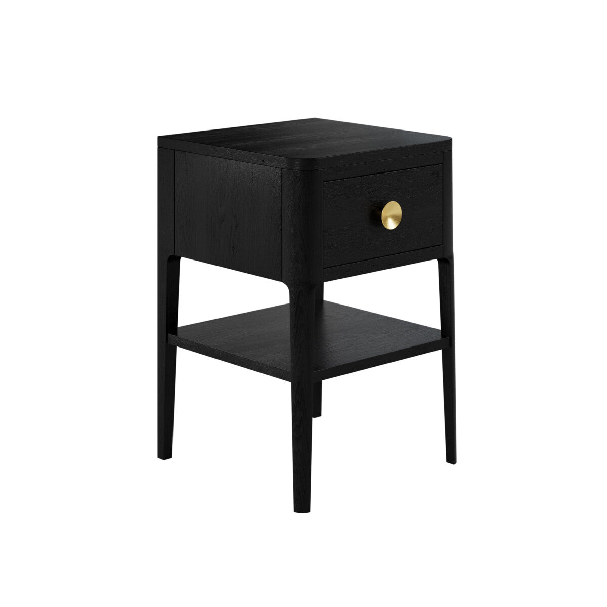 Abberley Bedside Table | One Drawer | Black