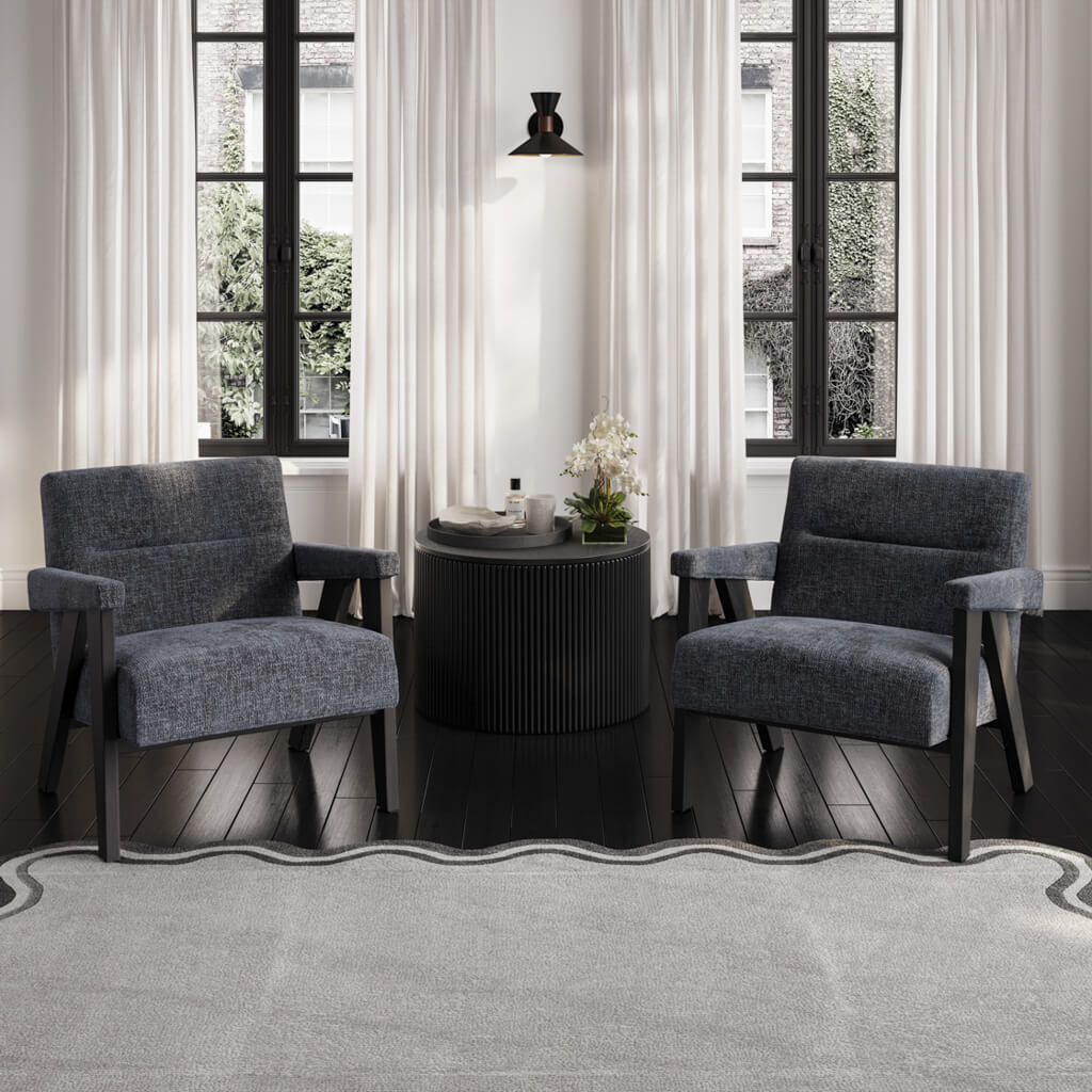 Abel Coal and Black Chair