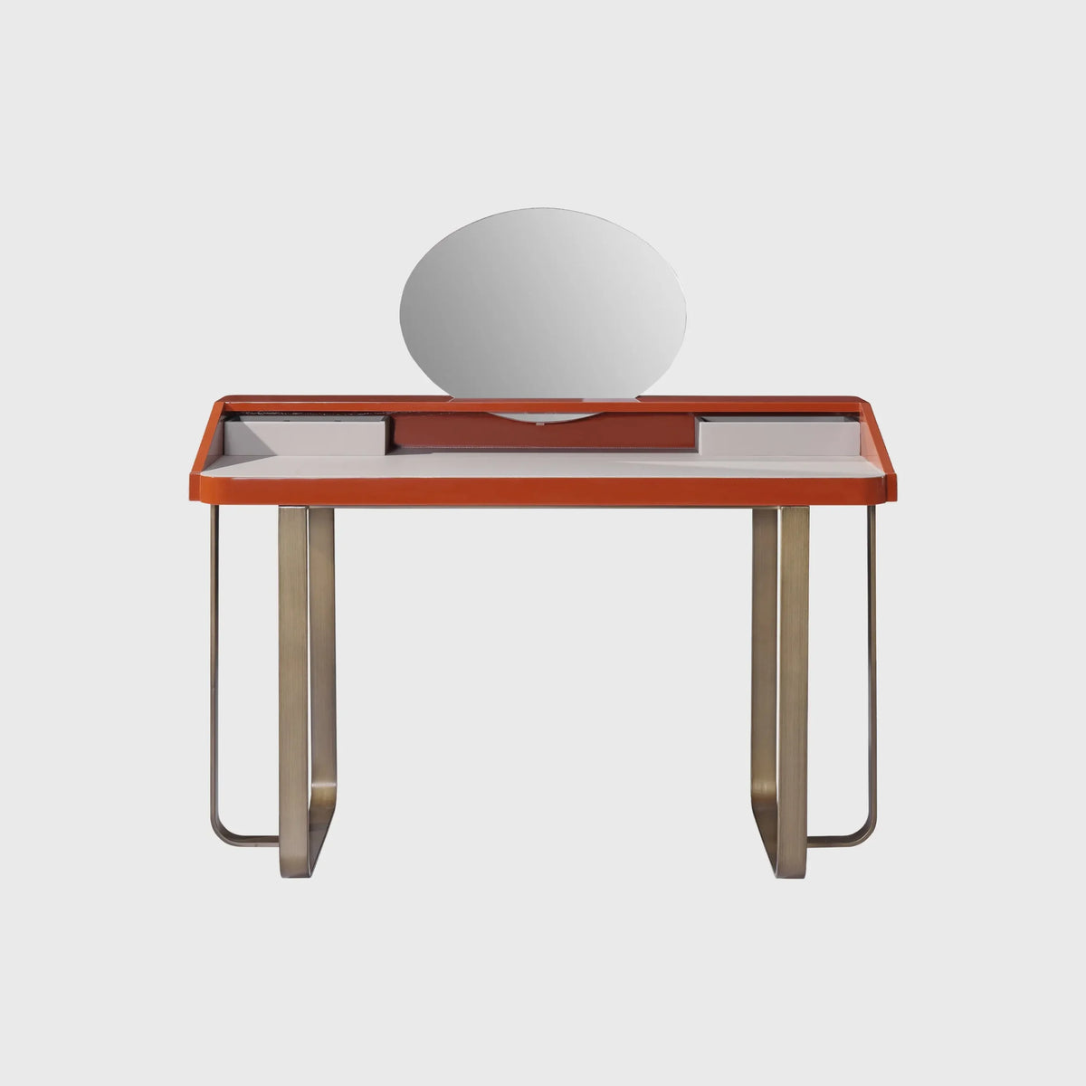 Anson Orange Leather Dressing Table
