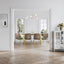 Antibes Gold Dining Table 6 Carlo Taupe Chairs