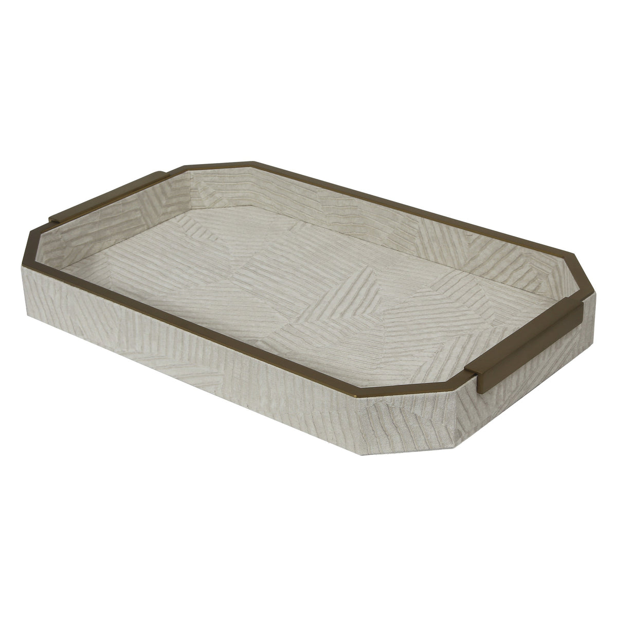 Arden Ivory Geometric Tray.