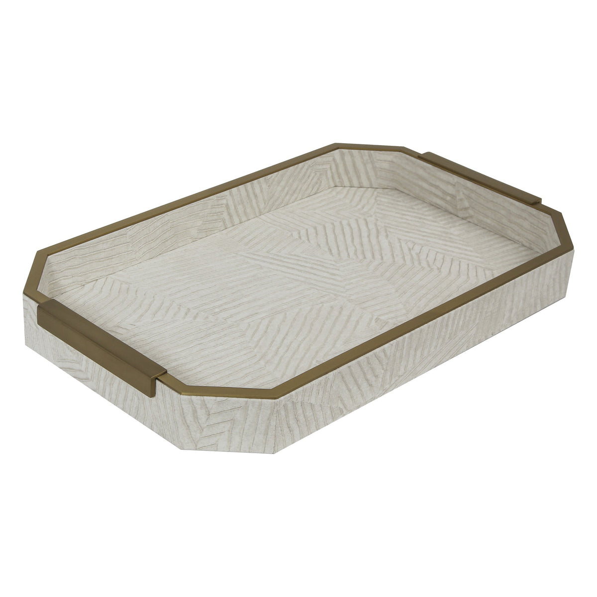 Arden Ivory Geometric Tray.