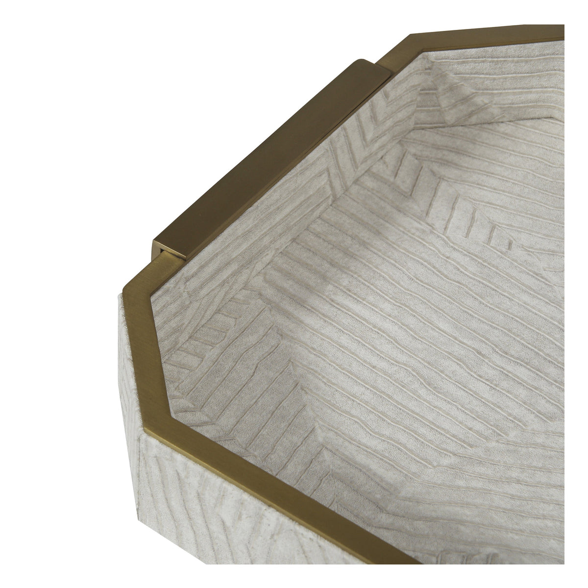 Arden Ivory Geometric Tray.