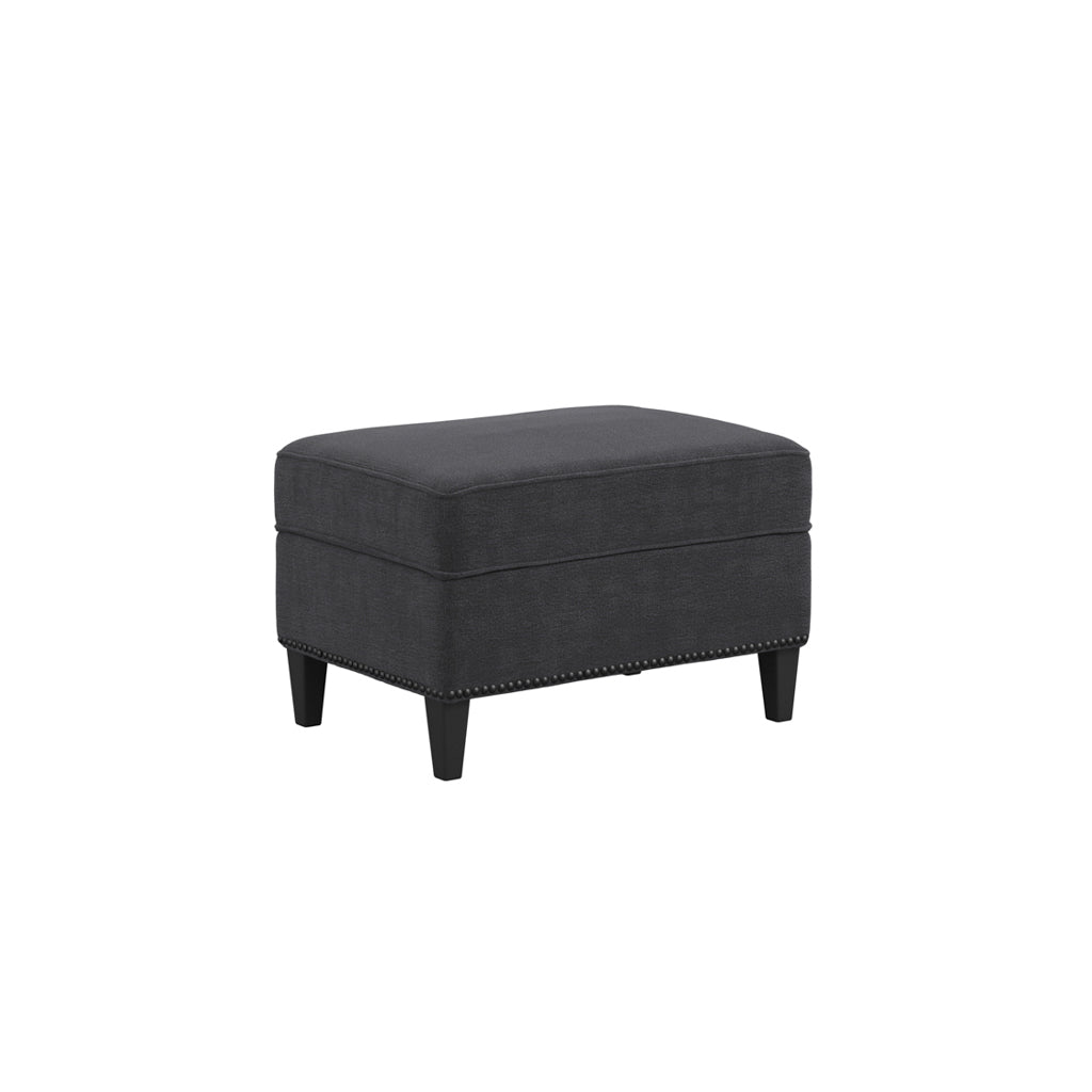 Atticus Anthracite Footstool