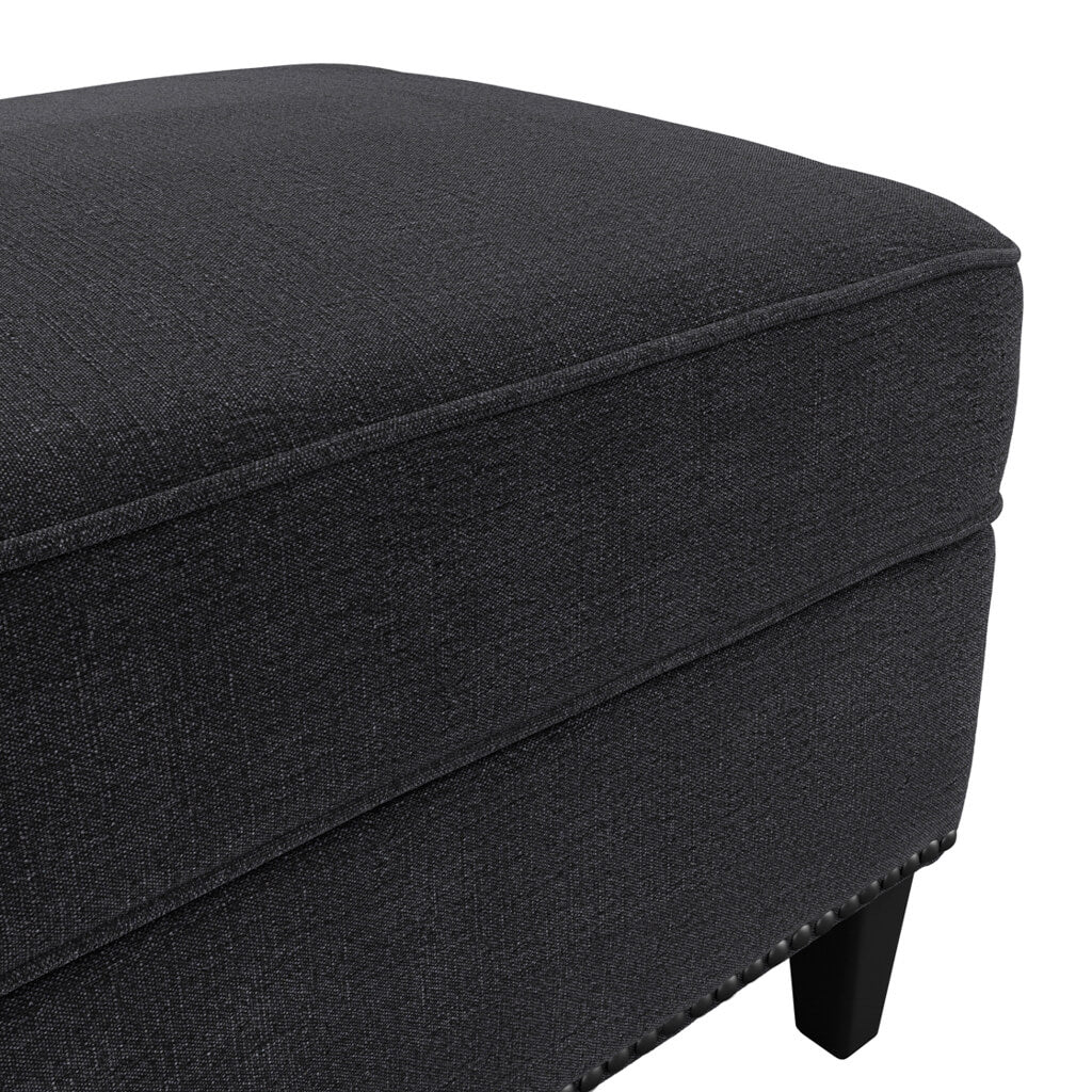 Atticus Anthracite Footstool