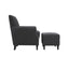 Atticus Anthracite Footstool