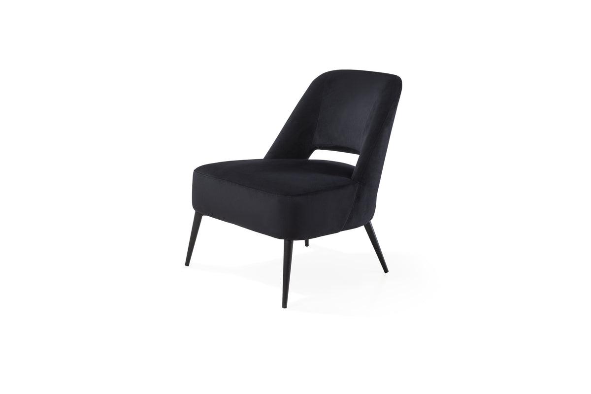Avesa Lounge Chair - Black Velvet