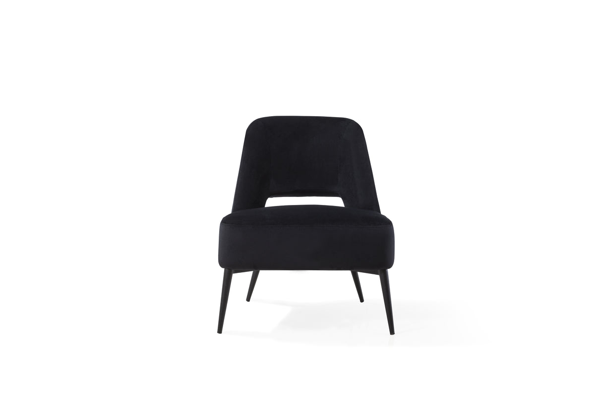 Avesa Lounge Chair - Black Velvet