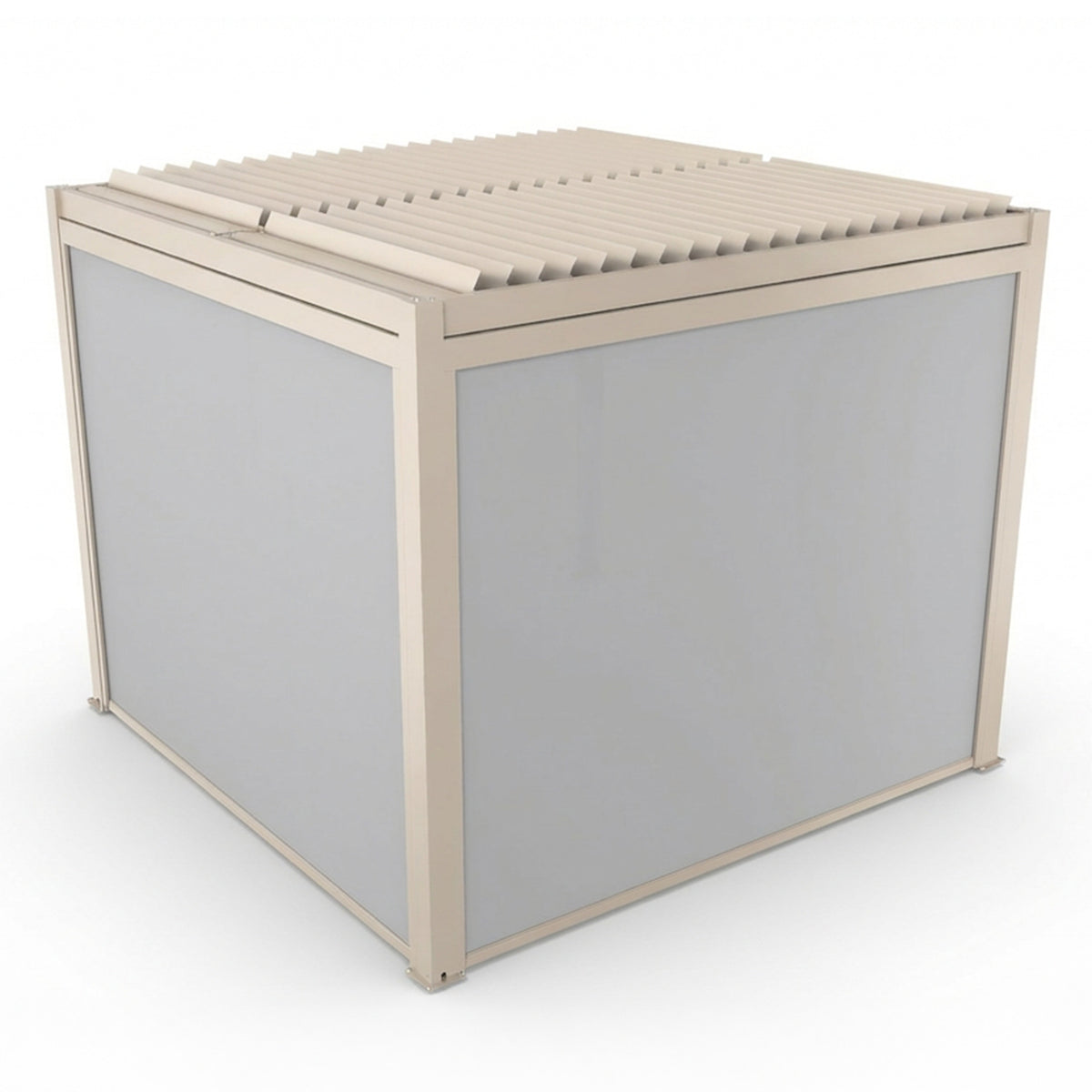 Como Pergola Drop Screen 270x218 / Textilene Latte / Zip Blind