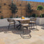 New Bali 4 Seat Round Dining Set - Sandstone