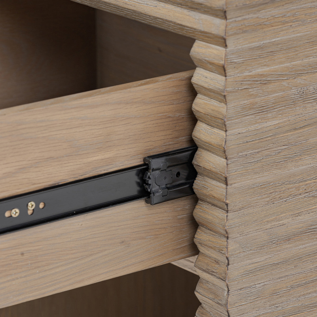 Wickham Bedside Table | One Drawer | Oak | Ribbed