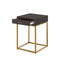 Hampton Bedside Table | One Drawer | Brown