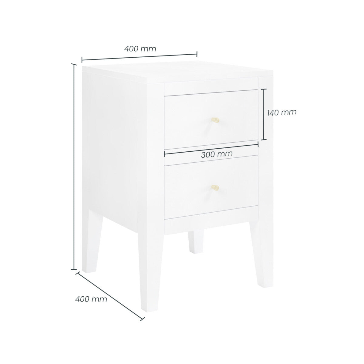 Alton Bedside Table | White