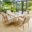 Burford 6 Seat Rectangular Dining Set with SeasonSure Cushions - Almond