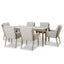 Burford 6 Seat Rectangular Dining Set with SeasonSure Cushions - Almond