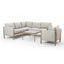 Burford Small Corner Sofa Set with Arm Chair and SeasonSure Cushions - Almond