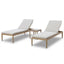 Burford Sunlounger Set with Side Table and SeasonSure Cushions- Almond