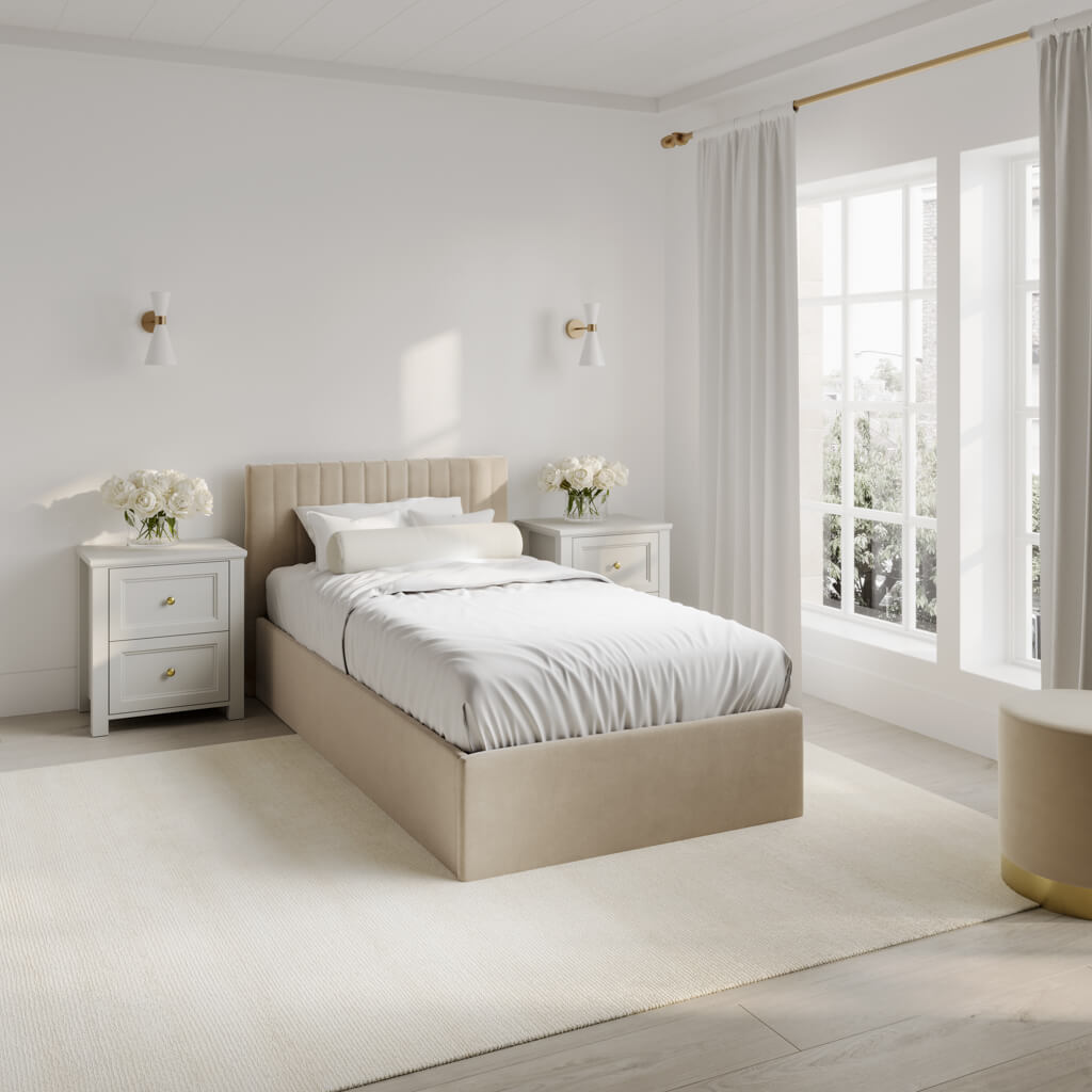 Berlin Beige Single Bed
