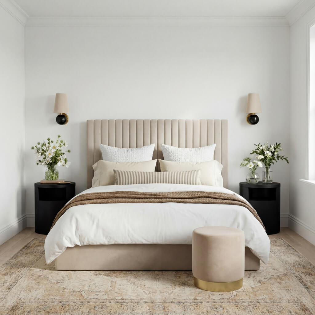 Berlin Beige Tall Double Bed