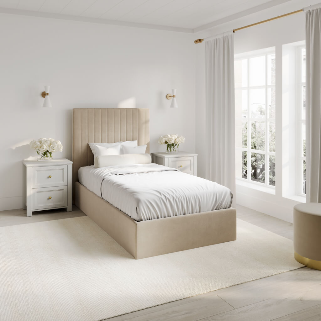 Berlin Beige Tall Single Bed