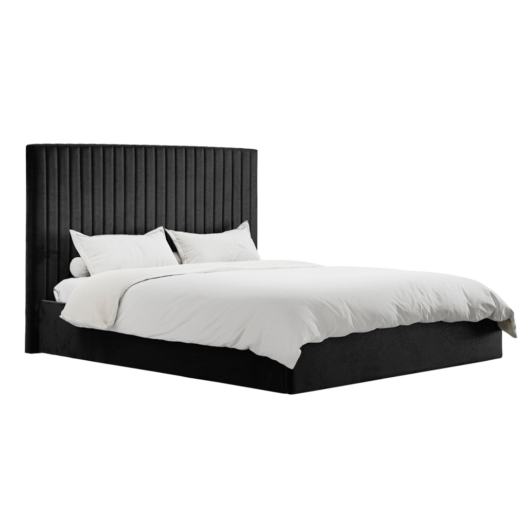 Berlin Black Tall Super King Bed