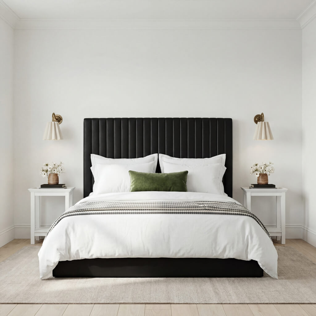Berlin Black Tall Super King Bed