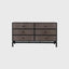Bertie 6 Drawer Chest Grey Shagreen Leather