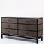 Bertie 6 Drawer Chest Grey Shagreen Leather