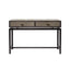 Bertie Console 2 Drawer Shagreen Leather