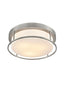 Blaine Satin Nickel 380mm Flush Ceiling Fitting