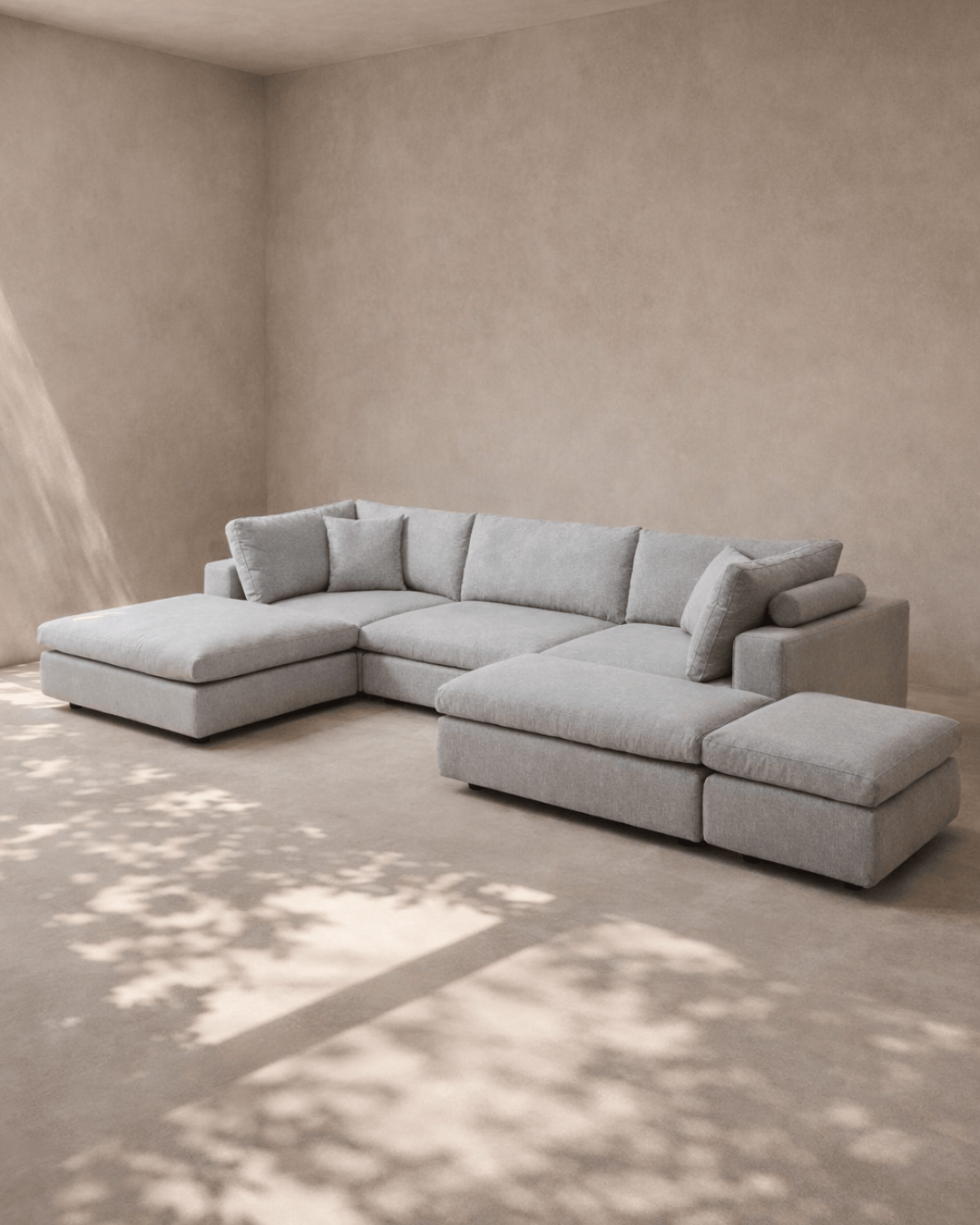 Blanco 6 Piece Modular Sofa - Cool Grey