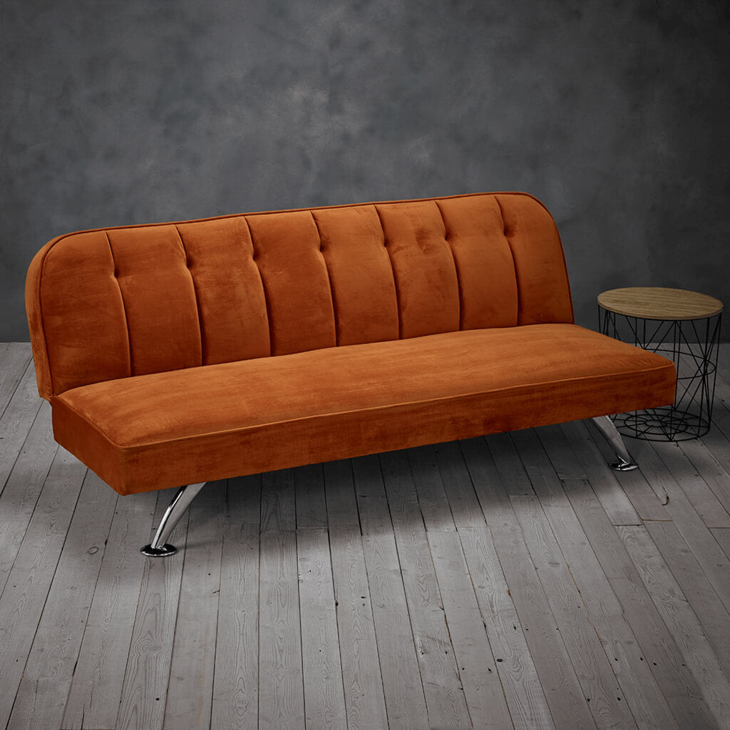 Brighton Orange Sofa Bed