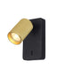 Broadway 1lt Spotlight Matt Black with brass sleeve