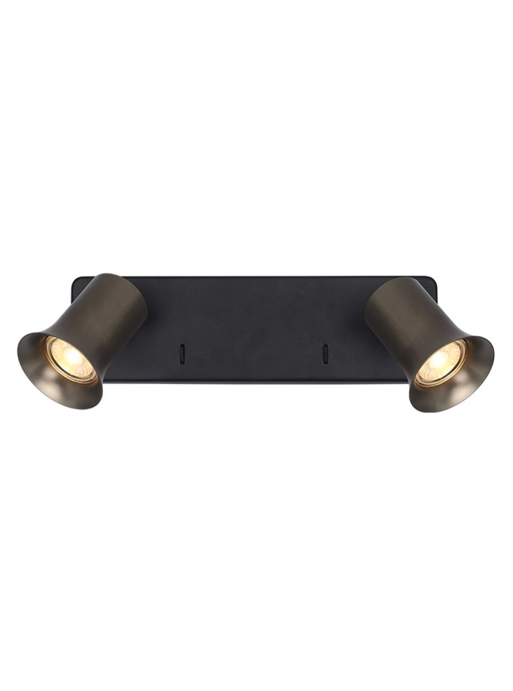 Broadway 2lt Spotlight Matt Black with Bronze Sleeve