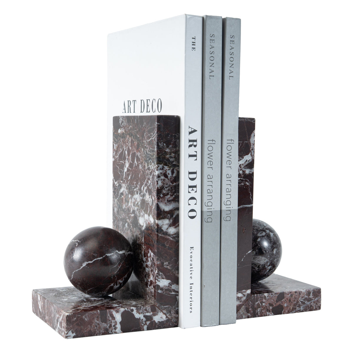 Burgundy Orb Bookend.