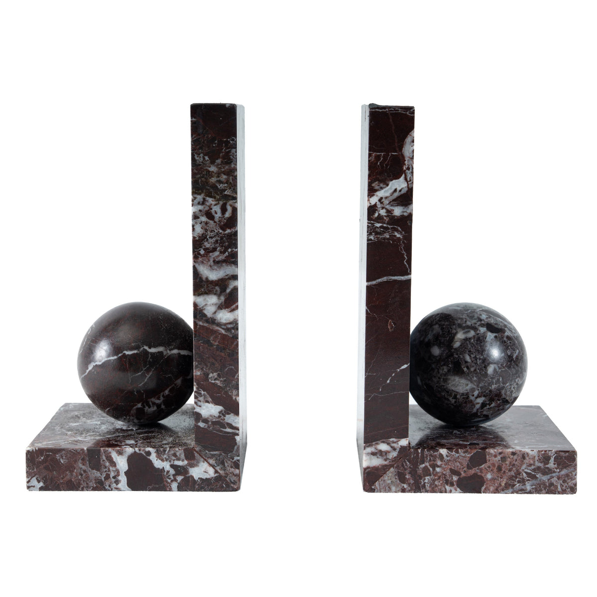 Burgundy Orb Bookend.