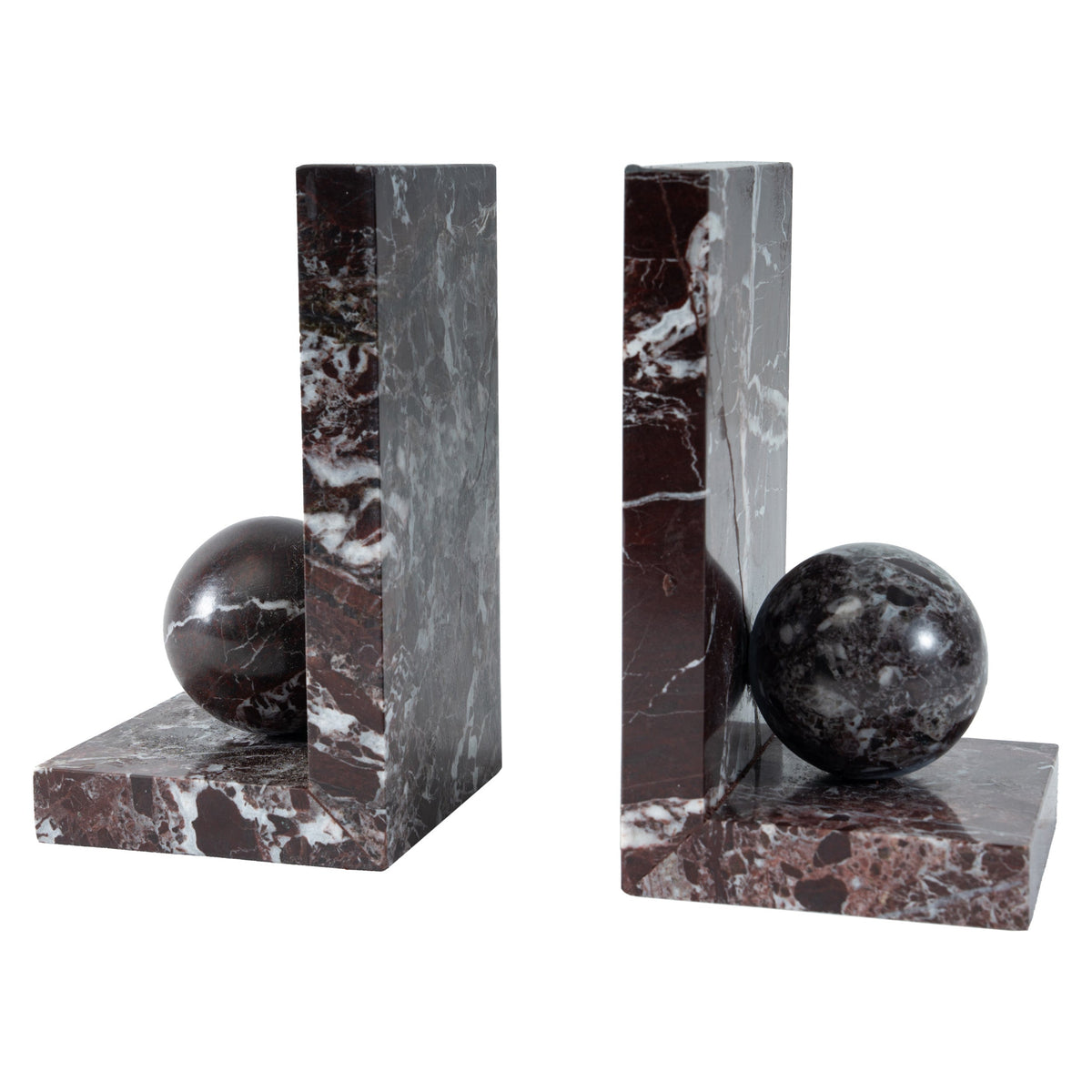 Burgundy Orb Bookend.
