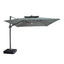 Apollo LED 3m x 3m Square Rotating Cantilever Parasol With Base - Oil Green