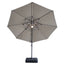 Apollo LED 3m Round Rotating Cantilever Parasol With Base - Clay Beige