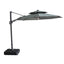 Apollo LED 3m Round Rotating Cantilever Parasol With Base - Oil Green