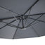 Helios 3m Round Rotating Cantilever Parasol With Base - Charcoal Grey