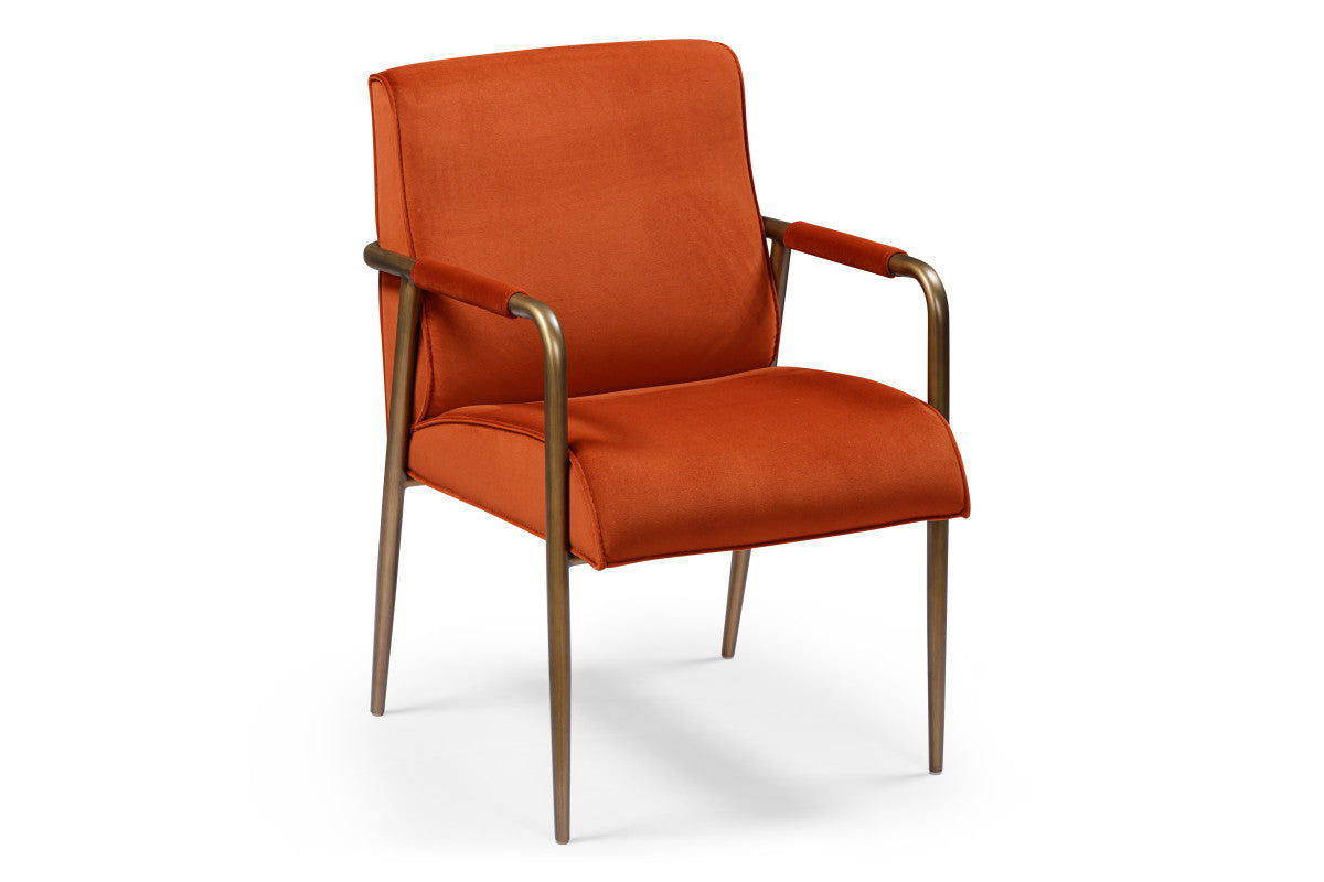 Campden Club Chair | Rust Orange
